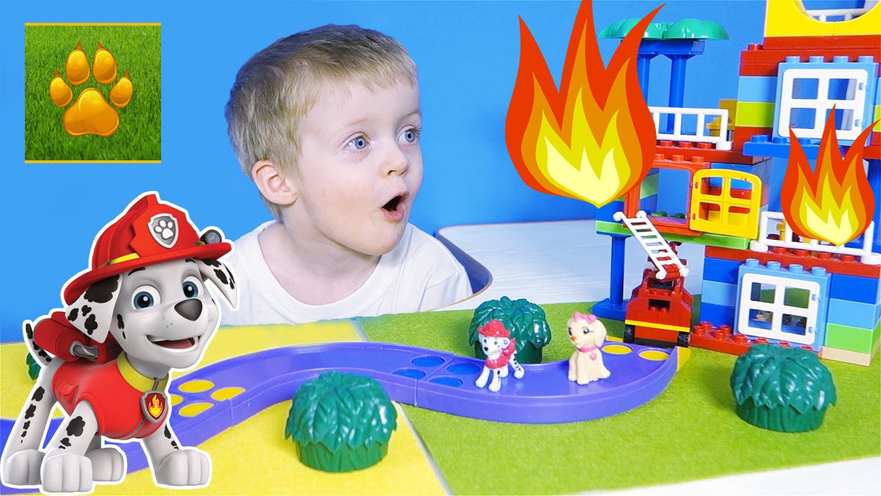 shenyachij patrul marshal pozharnaya mashina speshit na pomosh pro pozhar multik lion boy