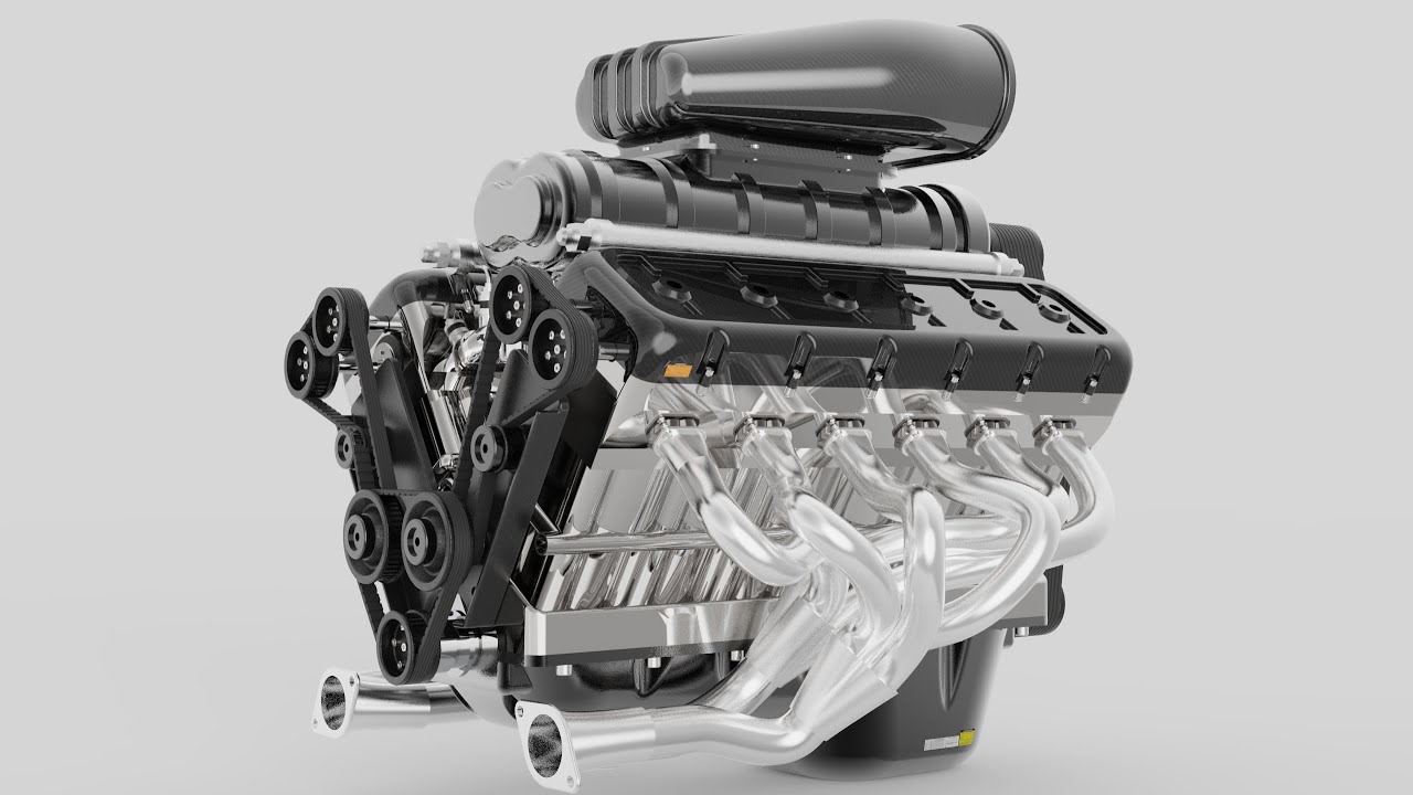 V12 ENGINE ANIMATION - YouTube