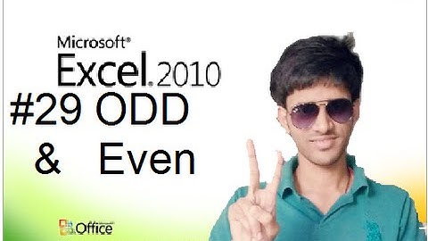 #29 How to Use ODD & Even in MS Excel (Hindi/Urdu) Shubham Jangid