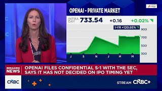OpenAI files confidential S-1 with the SEC, has not decided timing yet