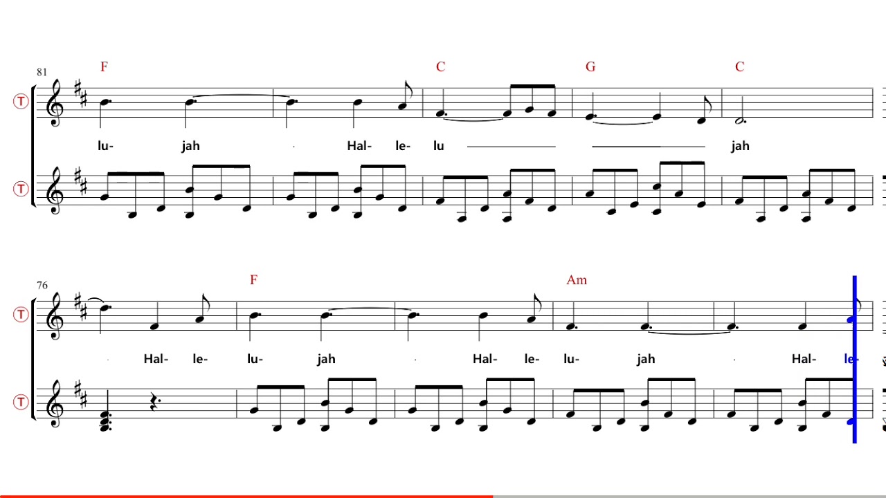 hallelujah Bb Tenor/Soprano Sax Sheet Music [ pentatonix ] YouTube