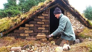bushcraft dug out shelter handmade bricks bushcraft ireland