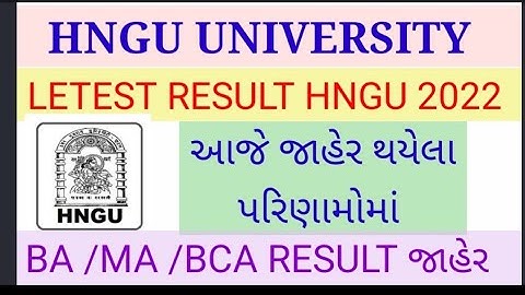 letest result today - Hngu Result - ba sem - 4 Result Hngu - Hngu update Result - Hngu -
