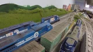 Conrail Railfaning on Ed Sanicky's Cleveland-Bedford lines HO scale Model Railroad