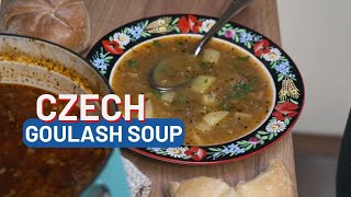 Czech Goulash Soup (Gulasovka Recipe)