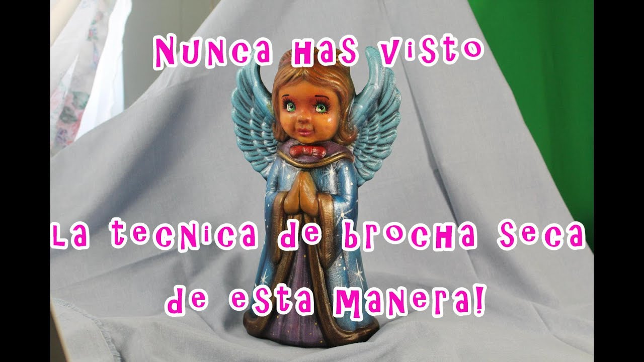 COMO PINTAR LA BROCHA SECA/Dry brush technique/Angel de ceramica/CERAMIC ANGEL