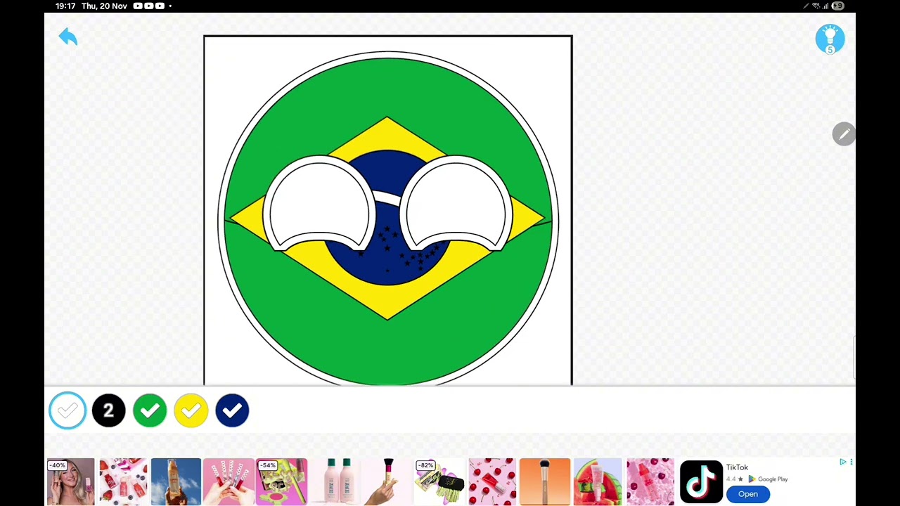 Играю в раскраску Countryballs (извините, что коротко)