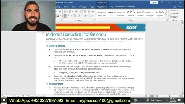 New Perspectives Access 2019 | Modules 1-4: SAM Capstone Project 1a | Modules Capstone Project 1a