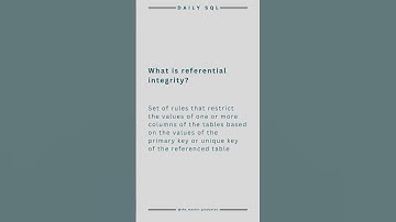 What is referential integrity #Shorts