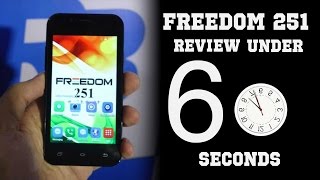 Freedom 251 Review in 60 Seconds! : World's cheapest smartphone! screenshot 1