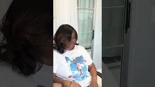 Healthy scalp cleaning with a silk press.
