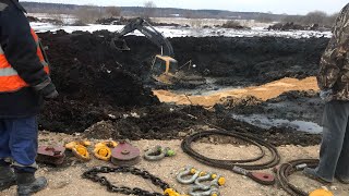 Грузовой эвакуатор. Достаем Экскаватор в Островцах.