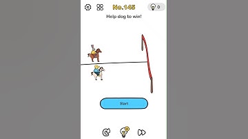 Brain out 144 level || Walk through solution || Help the dog to win.