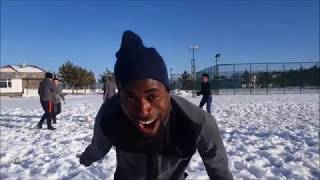 FOOTBALL IN A SNOW
