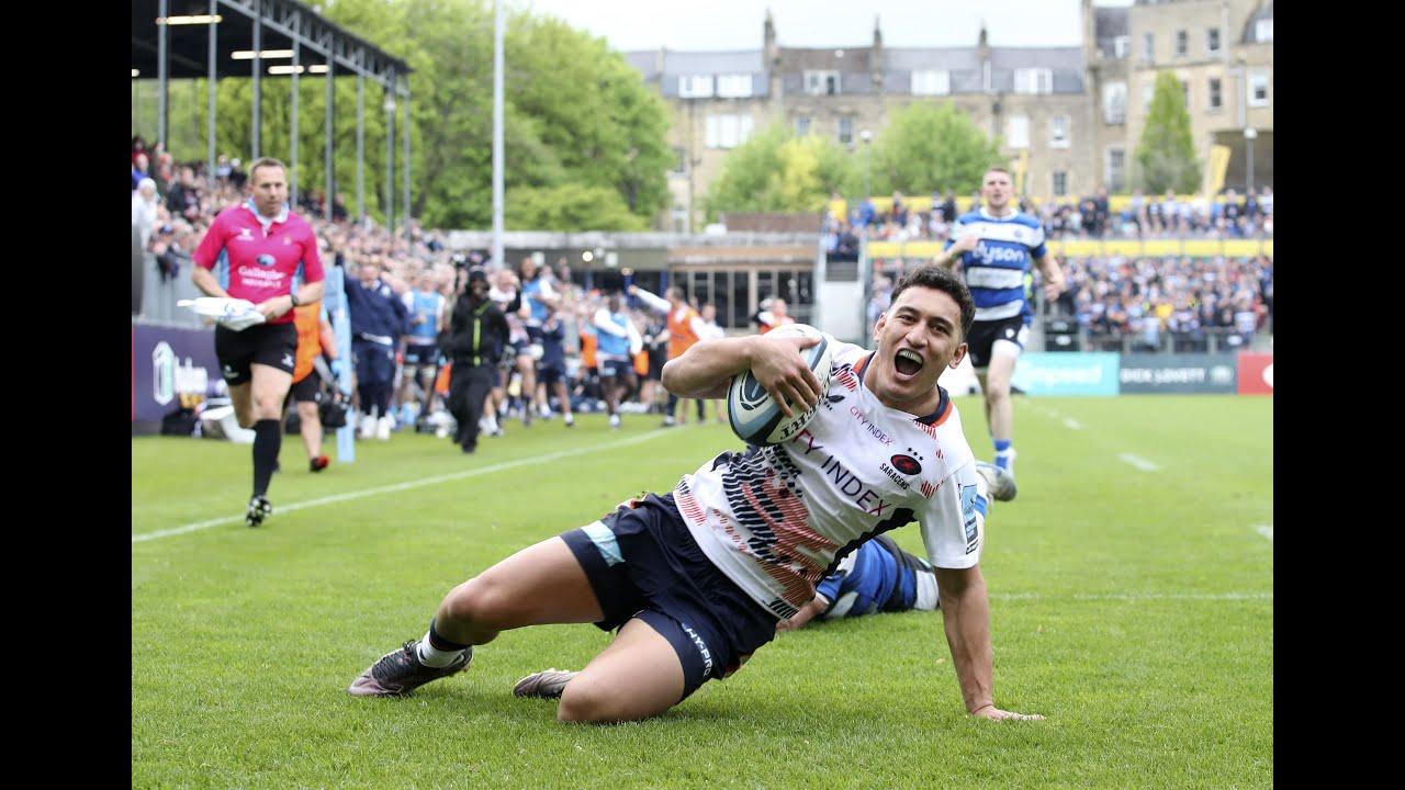 Highlights | Bath Rugby 61-29 Saracens Men (GPR - Rd 24) - YouTube