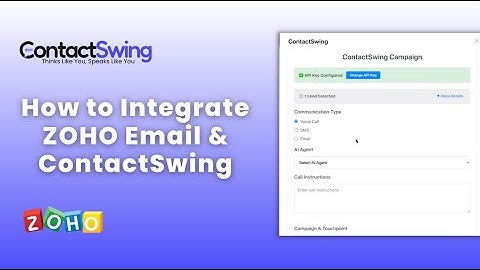 Automate your Email Outreach in Zoho CRM with ContactSwing AI