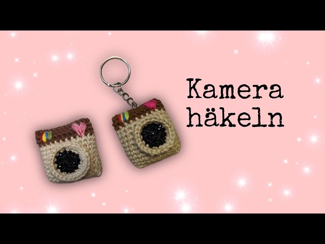 Kamera häkeln💕 Schlüsselanhänger/Kühlschrankmagnet 