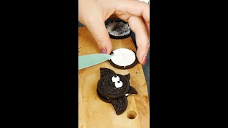 Fledermaus Muffins mit Oreo | Niedliche Halloween Cupcake & Kuchen Deko | #shorts
