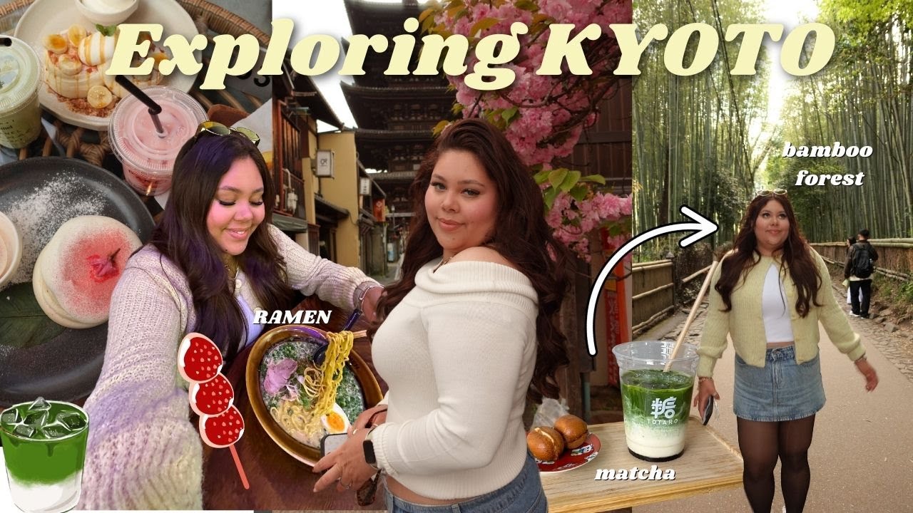 Japan Travel Vlog *KYOTO DAYS* trying snacks, bamboo forest, trains