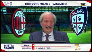 Milan Cagliari 5-1 con Tiziano Crudeli e Mirko Palo
