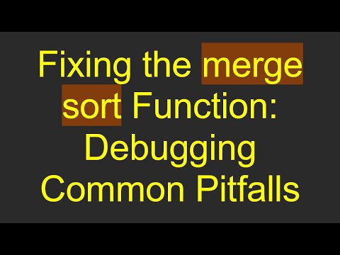 Fixing the merge
