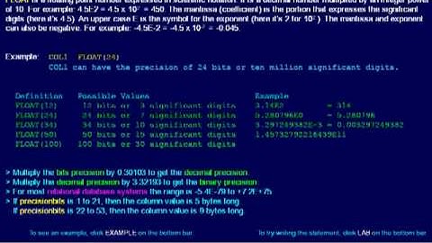 SQL 045 Data Types, Approximate Numeric, FLOAT
