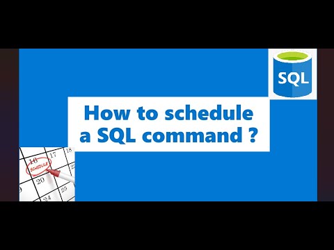 SQL | How to schedule a SQL command | MS SQL | SQL Server Agent