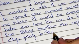 Letter to cousin inviting him to spend summer vacation at your house in English | Informal Letter