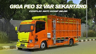 SHARE?!!|MOD GIGA PEO $2 VAR SEKAR TARO| LIVERY COSPLAY ANTI GOSIP BEJIR 😂| MOD BUSSID TERBARU