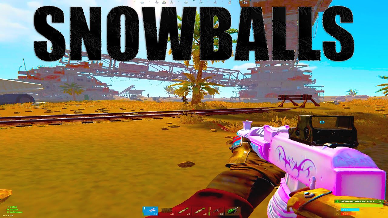 22 МИНУТЫ БЕЗУМНОГО СНОУБОЛЛА НА ATLAS 2X EU MONTHLY (ОНЛАЙН ДЕФФ 3vs10) В РАСТ | RUST