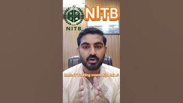 Basic IT Training course from NITB #officialjobs #informationtechnology #itskills #ittraining #4u