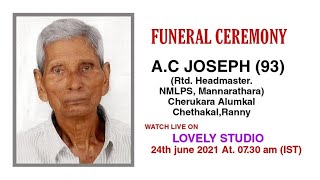 Funeral Ceremony Ac Joseph 93