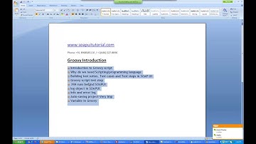 Introduction to SOAPUI Groovy scripting  www soapuitutorial com