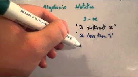 Algebraic notation - Corbettmaths