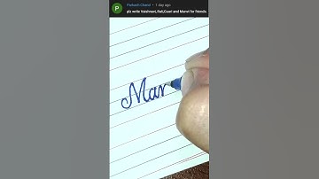 “Manvi” How to Write Your Name in Cursive Writing | #shorts