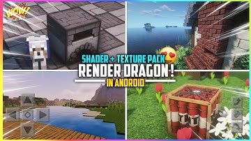 ✓ RENDER DRAGON SHADER TEXTURE PACK MINECRAFT PE (1.19+) IN 1GB 2GB 3GB ANDROID NO LAG MCPE/BE