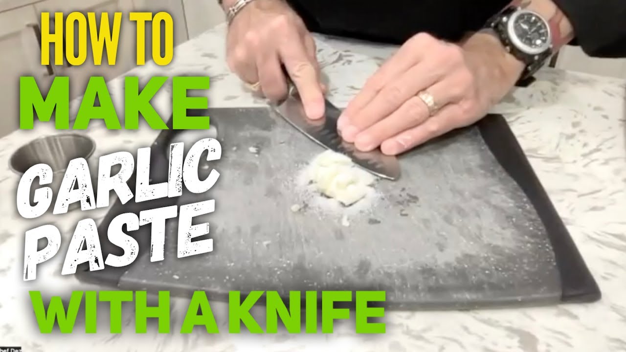 Easy Garlic Paste with a Knife! YouTube