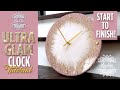 Making this GORGEOUS GLAM epoxy resin clock! Easy Step-by-Step Tutorial by LiaDia Designs