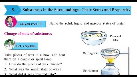Class 6 Science Chapter 5 Substances in the Surroundings their States and Properties English Medium