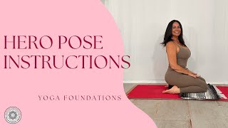 How to do Hero Pose ~ Virasana Instructions ~ Online Yoga School