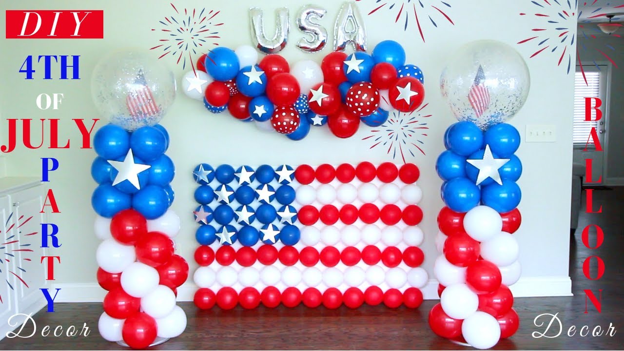 4th of July Party Decorations | DIY Balloon Column Stands - YouTube