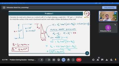 Problem Solving Session 11 | NPTEL Course: Geology and Soil Mechanics (noc24-ce15) | 07.04.2024