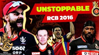 UNSTOPPABLE RCB IN IPL 2016 ||