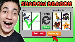 Shadow Dragon Trade Zürafa Ve Bat Dragon Verdi̇ Roblox Adopt Me 