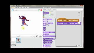 Scratch Tutorial - Change the color of the sprite or apply another effect!