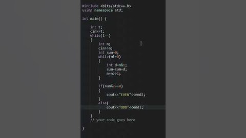 Binary Parity Codechef Solution Starter 124 || Codechef Solution Starter 124 #codechef #programming