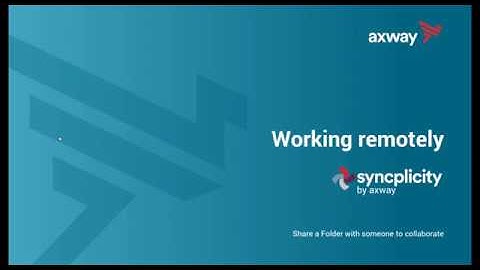 Syncplicity Work-From-Home Working tips: 1 - Share a Folder