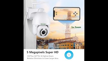 SV3C SD10W Outdoor PTZ Auto Tracking 5MP WiFi 5X Optical Zoom Home IP Dome Camera Floodlight