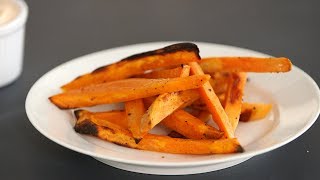 Crispy Oven-Baked Sweet Potato Fries- Kitchen Conundrums with Thomas Joseph