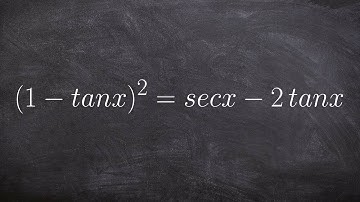 How to verify a trigonometric identity by expanding one side